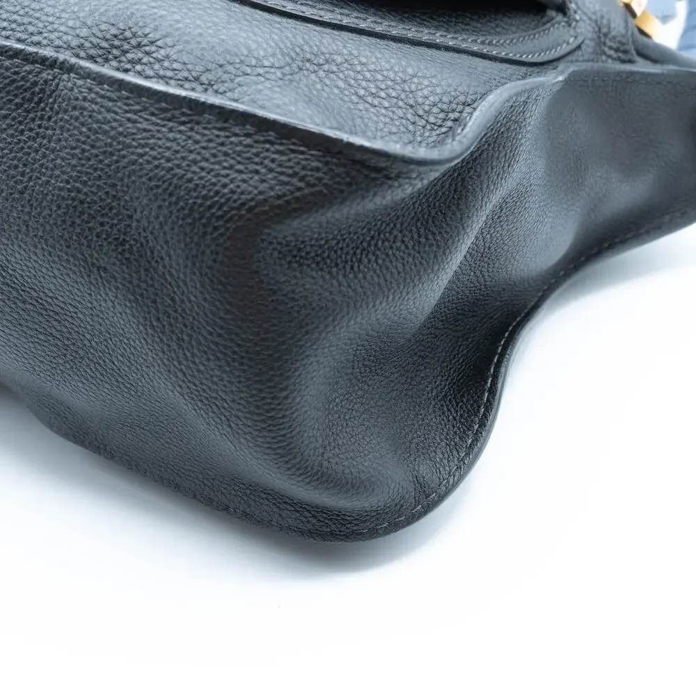 Chloe Calfskin Marcie Small Bi-Color Satchel Black
